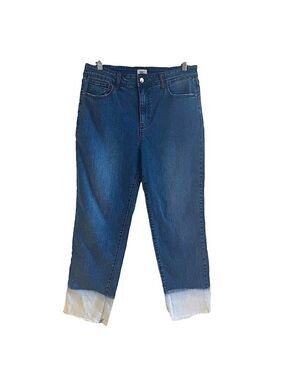 WASH LAB Two-Tone High-Rise Denim